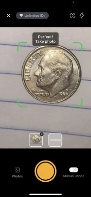 1999 P ROOSEVELT DIME With Error- (Uneven Rim On Left Side. - Image 1 of 3