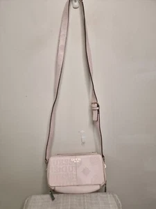 guess cross body pink bag strap monogram emboss - Picture 1 of 7