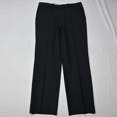 Jack Victor Riviera 36x32 Black Traveller Wool Stretch Mens Dress Pants - image 1 of 4