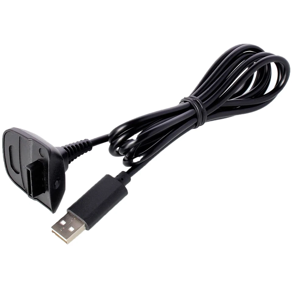 Cavo ricarica cavetto caricabatteria USB pr controller wireless gamepad Xbox 360 - Immagine 1 di 4