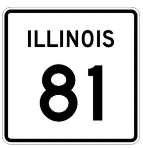 Illinois State Route 81 Sticker R4353 Highway Sign Road Sign Decal - Picture 1 of 1