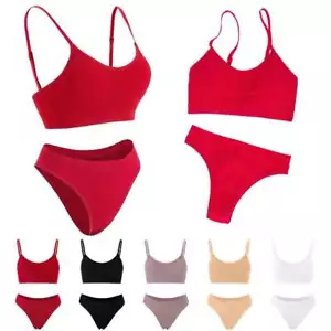 Women Underwear Bra And Panties Set Lingerie Thong Push Up Bralette Sport Bra - Picture 1 of 17