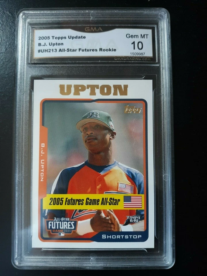 B. J. Upton 2005 Topps Update #UH213 Futures Game All-Star Rookie Card Gem MT 10 - Image 1 of 2