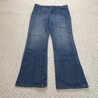 Pantalones de mezclilla BandolinoBlu para mujer 8 azules lavado oscuro corte boot Missy tiro medio 35x31 Foto 1 de 4