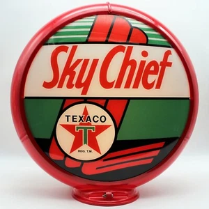 TEXACO SKY CHIEF 13.5" Gas Pump Globe - SHIPS FULLY ASSEMBLED! MADE IN THE USA!! - Picture 1 of 8
