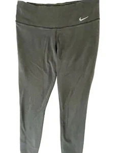 Nike Dri Fit Black Leggings Medium 4 6 Pull On Activewear Running - Picture 1 of 8