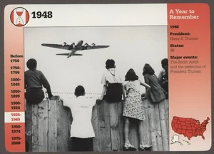 1948 A Year to Remember Story of America History Card - Picture 1 of 1