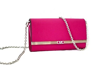 Michael Kors Tasche Handtasche Schultertasche Mona LG EW Clutch Leder PINK - Bild 1 von 4