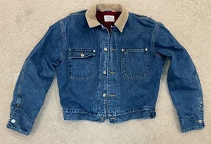 VTG Polo Ralph Lauren Denim Blanket Lined Corduroy Collar - Adult M 90s Y2K USA - Picture 1 of 10