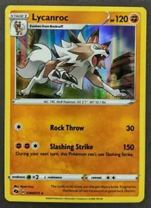 Lycanroc 030/073 Pokémon TCG Card Champions Path Rare Holo Foil - NM - Picture 1 of 2