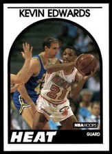 1989-90 Hoops Kevin Edwards Rookie Miami Heat #41