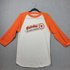 1983 Mens MLB Word Series Champions Baltimore Orioles Raglan Shirt Mens Medium - Picture 1 of 11