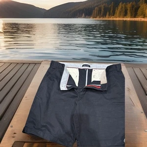 Tommy Hilfiger pantaloncino uomo 38 blu navy 9" chino vestibilità classica piatto davanti casual - Foto 1 di 9