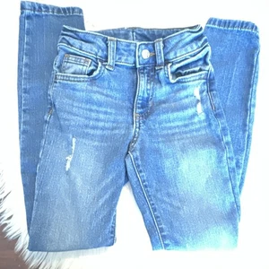 Jumping Beans Girls Skinny Medium Wash Jeans Size 7 Slim Adjustable Waist - Picture 1 of 10
