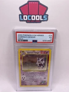 Pokémon Gym Heroes Holo #14 2000 Sabrina's Gengar PSA 5 - Imagen 1 de 2