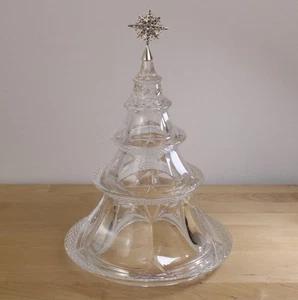 Large Glass Christmas Tree Hawthorne Village Thomas Kinkade Holiday Reflections - Picture 1 of 10