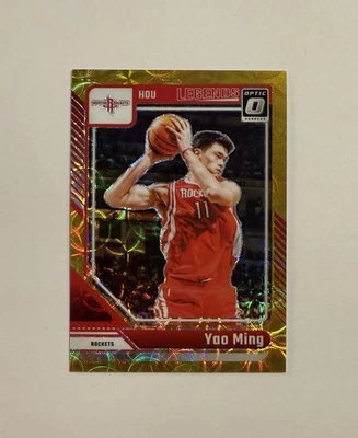 2024-25 Panini Donruss Optic Yao Ming Legends Gold Prizm #08/10 Rockets - Image 1 of 4