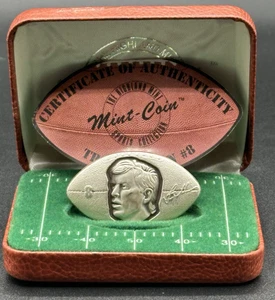 Troy Aikman Cowboys 1996 NFL QB Club 1 Oz .999 Silver W/Box & COA Highland Mint - Picture 1 of 4