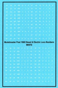 Modelmaster 2M301 BR Diesel & Electric Cabside Nos. post 1965 WHITE N Gauge (Exp - Picture 1 of 1