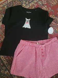 Damen Französische Bulldogge Frenchie Pyjama Set Hundeliebhaber Set Shorts Urlaub Geschenk - Bild 1 von 5