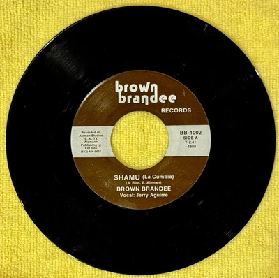 RARE Obscure Latin 45 RPM Records - BROWN BRANDEE - 1002   -  VG- to VG+ - Image 1 of 2