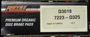 Juego de pastillas de freno de disco trasero, orgánico - Rotex D3018 - Imagen 1 de 1
