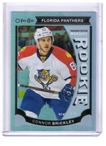 Connor Brickley 2015-16 O-Pee-Chee Update Rookie Rainbow Parallel Card #U13