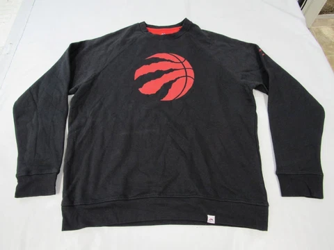 New Toronto Raptors Mens Size L Large Black Majestic Sweatshirt Cover