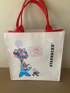 Starbucks 2024 Thailand Exclusive Canvas Tote Bag Clown Balloons Celebration - Picture 1 of 9