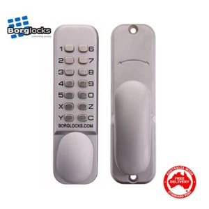 Borg Digital Keyless Lock 2000 Satin Chrome Lock- Push Button-BL2000SC-Free Post - Bild 1 von 4