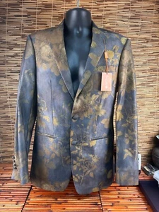 Tallia Men's Textured Black & Gold Sport Coat/Blazer Size 36R MSRP $350 NWT! - Picture 1 of 8