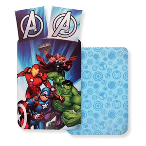 Set Copripiumino Marvel Avengers per letto singolo doubleface in cotone 6555 - Picture 1 of 4