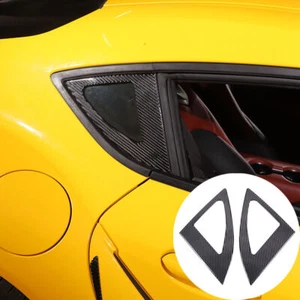 Carbon Fibre Rear Side Window Triangle Trim Sticker For Toyota Supra 2019-2022 - Imagen 1 de 11