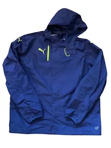 Puma Arsenal Fútbol Wind Cell Azul Marino Capucha Impermeable Chaqueta con Capucha 3XL - Imagen 1 de 8