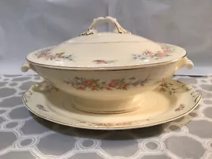 Vintage Homer Laughlin Servizio di piatti e piatto georgiano coperto con guscio d'uovo A43N5 #BxW3 - Foto 1 di 21