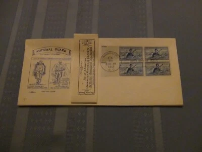 US # 1017 Nat Guard 3C Set Of 5 Pent Arts Cachet Unaddressed FDC W/Label  #10  - Image 1 of 4
