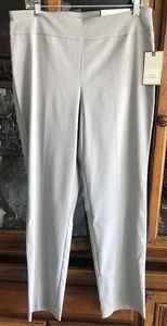 NWT $48 Dana Buchman Tummy Control Pull On Slim Straight Gray Pants SZ Medium - Picture 1 of 17