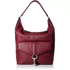 Rebecca Minkoff Hudson Moto Hobo Bag Burgundy Handbag New $295 - Picture 1 of 9