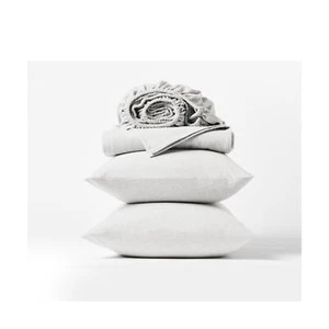 Coyuchi Cloud Brushed Organic Flannel Sheet Set, Alpine White (Queen) Queen - Picture 1 of 7
