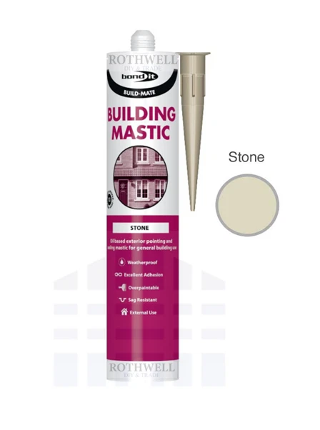 Bond It Building Mastic Silicone Sealant Build-Mate Exterior Pointing EU3 310ml - Image 1 of 1
