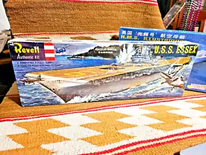 🔥RARE REVELL U.S.S. ESSEX ANGLE DECK AIRCRAFT CARRIER MODEL KIT FACTORY SEALED! - Picture 1 of 8
