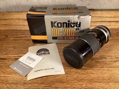 LENTE ZOOM HEXANON AR KONICA 80-200 mm f 4,5 con caja Foto 1 de 4