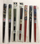 NEW Chopsticks Mixed Lot of 7 Sets ALL DIFFERENT Colors Wood