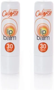 2 x Calypso SPF30 Protezione Solare UVA + UVB Balsamo Labbra 4,3g, + CERA D'API E BURRO DI KARITÈ - Foto 1 di 4