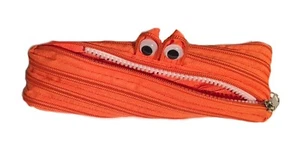ZIPPY - SCHLAMPERROLLE / MÄPPCHEN MIT REISSVERSCHLUSS - ORANGE - 20 cm - NEU - Picture 1 of 1
