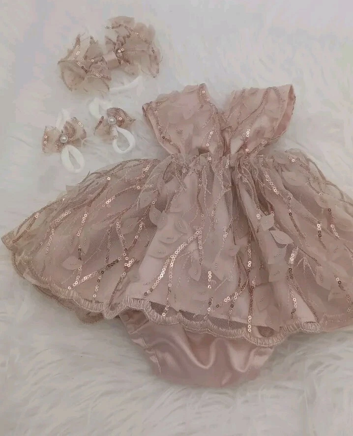 Baby Dress Vestido Niña Bebe Newborn Fiesta Boda Bautizo Fotos - Image 1 of 1