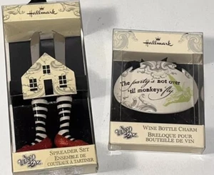 Hallmark Wizard Oz Ruby Slippers Spreader & Bottle Charm ‘til Monkeys Fly Wicked - Picture 1 of 8