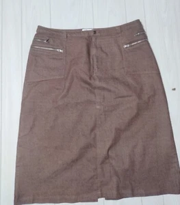 ROAMAN'S A-LINE SKIRT COLOR BROWN Zipped POCKETS SIZE 22w - Picture 1 of 5