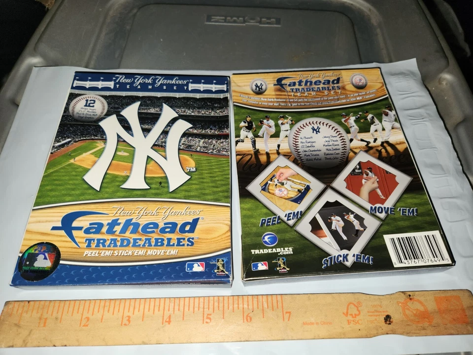 2009 New York Yankees MLB Béisbol Fathead Tradebles Equipo Conjunto 12 Imágenes Sellado Foto 1 de 4