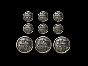 US ARMY AGSU BUTTON SET ENG 3-36 & 6-25 LIGNEOFFICIAL UNIFORM DRESS #2 - Picture 1 of 1